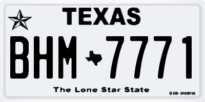 TX license plate BHM7771