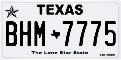 TX license plate BHM7775