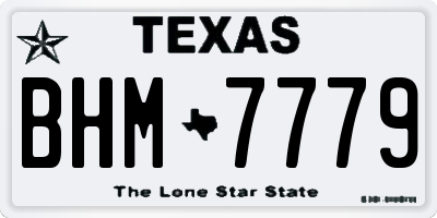 TX license plate BHM7779