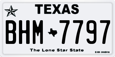 TX license plate BHM7797