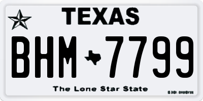 TX license plate BHM7799