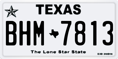 TX license plate BHM7813