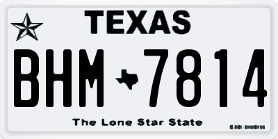 TX license plate BHM7814