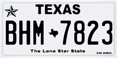 TX license plate BHM7823