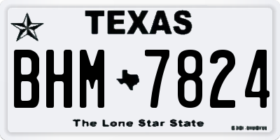 TX license plate BHM7824