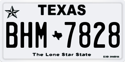 TX license plate BHM7828