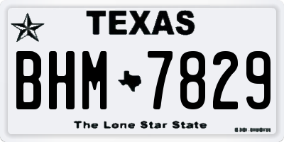 TX license plate BHM7829