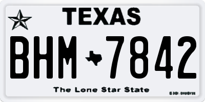 TX license plate BHM7842