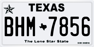 TX license plate BHM7856
