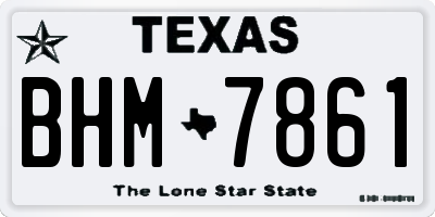TX license plate BHM7861