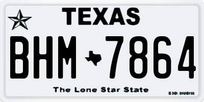 TX license plate BHM7864