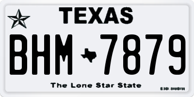 TX license plate BHM7879