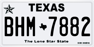 TX license plate BHM7882