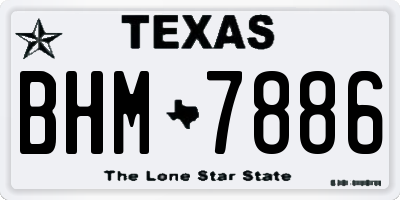TX license plate BHM7886
