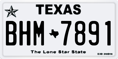 TX license plate BHM7891