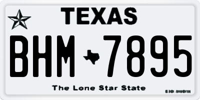 TX license plate BHM7895