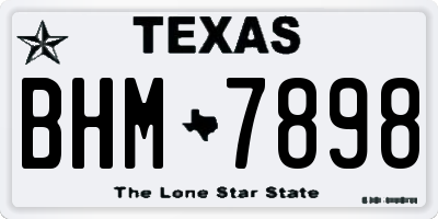 TX license plate BHM7898