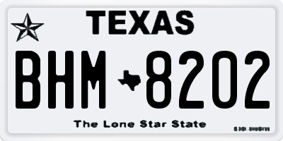 TX license plate BHM8202