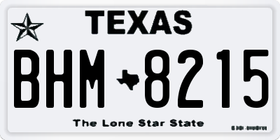 TX license plate BHM8215