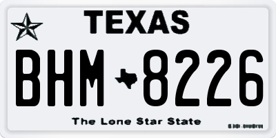 TX license plate BHM8226