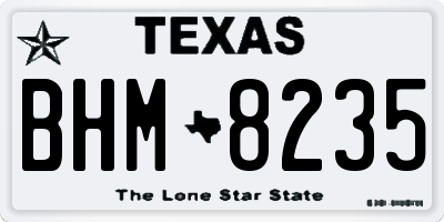 TX license plate BHM8235
