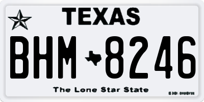 TX license plate BHM8246
