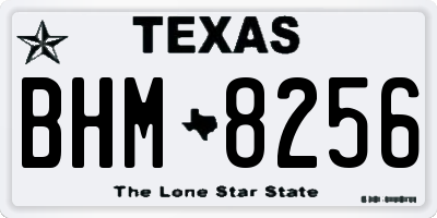 TX license plate BHM8256