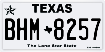 TX license plate BHM8257