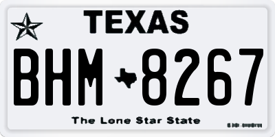 TX license plate BHM8267