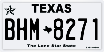 TX license plate BHM8271