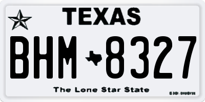 TX license plate BHM8327