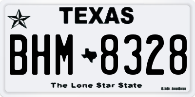 TX license plate BHM8328