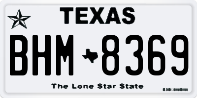 TX license plate BHM8369