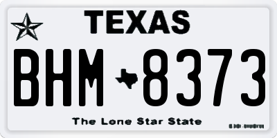 TX license plate BHM8373