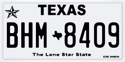 TX license plate BHM8409