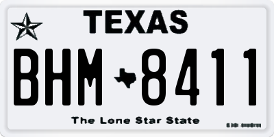 TX license plate BHM8411