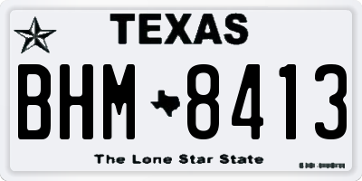 TX license plate BHM8413