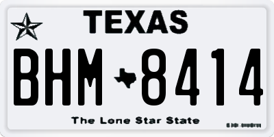TX license plate BHM8414
