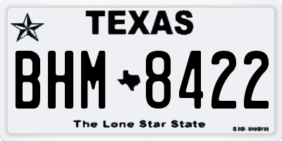 TX license plate BHM8422