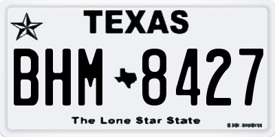 TX license plate BHM8427