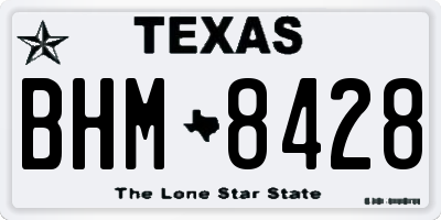 TX license plate BHM8428