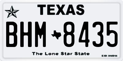 TX license plate BHM8435