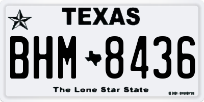 TX license plate BHM8436