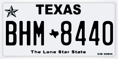 TX license plate BHM8440