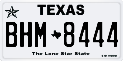 TX license plate BHM8444