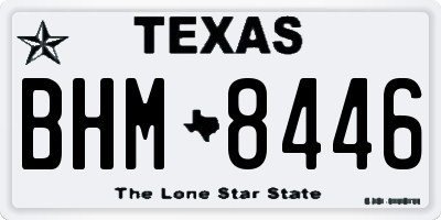 TX license plate BHM8446