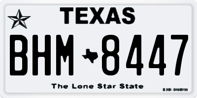 TX license plate BHM8447