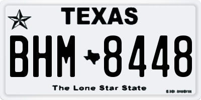 TX license plate BHM8448