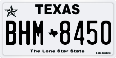 TX license plate BHM8450