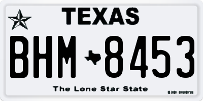 TX license plate BHM8453